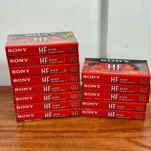 Sony HF 90 High Fidelity Blank Audio Cassette Tapes Lot of 12 Type I Normal Bias